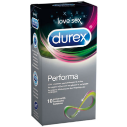 Performa Spécialement lubrifié Retarde l'éjaculation Durex - 10 préservatifs