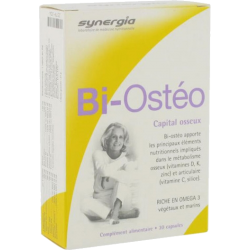 Bi-Ostéo ossature normale oméga 3 et vitamines Synergia - 30 Capsules