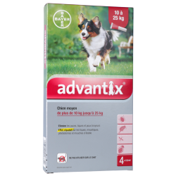 Antiparasitaire externe pour chien moyen 10-25 kg Advantix B