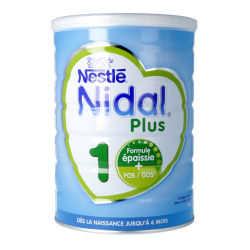 Nestlé Nidal Plus 1 Formule Épaissie Lait infantile nourrissons 1er âge - 800g