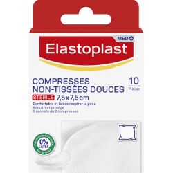 Elastoplast compresses non-tissées douces 7,5 x 7,5cm