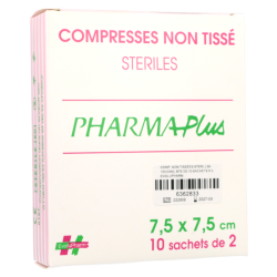 Compresses non tissé stériles 7,5x7,5 50 sachets de