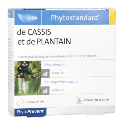 Phytostandard Cassis et Plantain Complément alimentaire Phytoprev