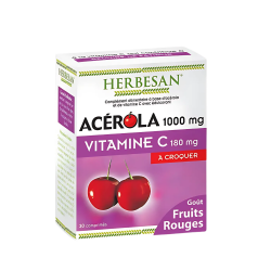 Herbesan Acérola 1000mg – Vitamine C naturelle 180mg&