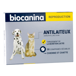 Antilaiteux reproduction pour chien et chat Biocanina - 30 comprimés