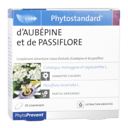 Phytostandard Aubépine et Passiflore Complément alimentaire Phytoprevent Pileje - 30 Comprimés