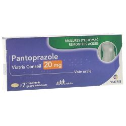 Pantoprazole 20mg brûlure d'estomac et remontées acides