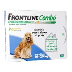 Frontline Combo Spot-on Pipettes pour chiens 10-20 kg - Taille M