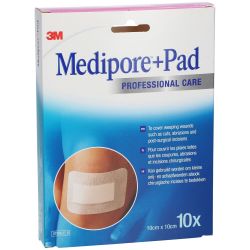Medipore+Pad Pansement avec compresse 10cm x 10cm 10X