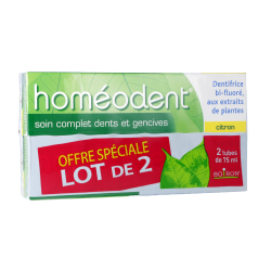 Soin complet citron 2 tubes Homéodent Boiron - 75 ml