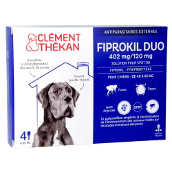 Fiprokil Duo Antiparasitaires externes pour chien de 40 