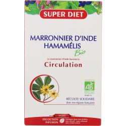 Marronnier d'inde et Hamamélis circulation Bio Super Diet - 20 Ampoules