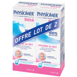 Hygiène nasale du nourrissons Micro diffusion Physiomer - 115 ml x 2