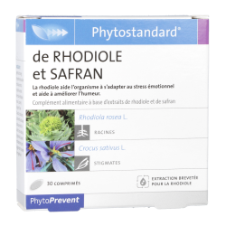Phytostandard Rodiole et Safran Complément alimentaire Phytoprevent Pileje - 30 comprimés