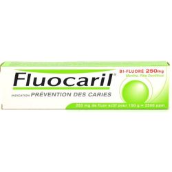 Dentifrice Bi-fluoré 250 mg prévention caries Fluocaril 