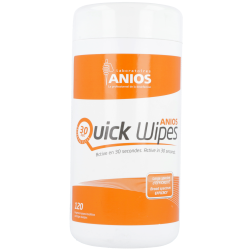 Lingettes Anios Quick Wipes Actives en 30 sec - Large spectre - Boite de 120