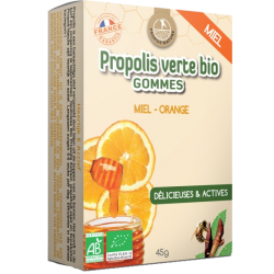 Gommes propolis verte bio miel orange Propos' Nature -&