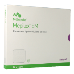 Mepilex EM 14x15cm (x10) - Pansement Hydrocellulaire Si