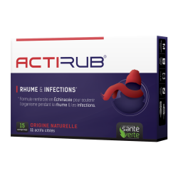 Actirub Rhume & infections Echinacée Zinc et Vitamine C Santé Verte - 15 Comprimés