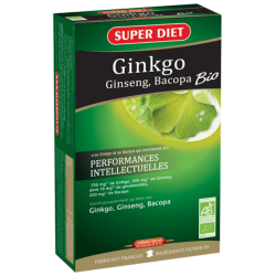 Ginkgo Ginseng Bacopa Bio Performances Intellectuelles Super Diet