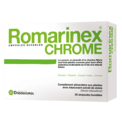 Romarinex chrome ampoule buvable foie et vésicule biliaire Dissolvurol - 20 Ampoules