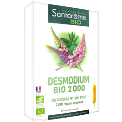 Desmodium Bio 2000 Détoxifiant du Foie Santarome Bio - 20 Ampoules
