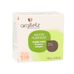 Savon purifiant à l'argile verte et parfum de cologne Argiletz - 100 g
