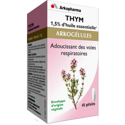 Arkogélules thym 1,5% huile essentielle adoucissant des voies respiratoires Arkopharma - 45 gélules