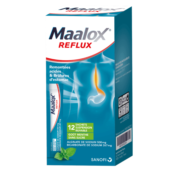 Maalox Reflux suspension buvable menthe sans sucre