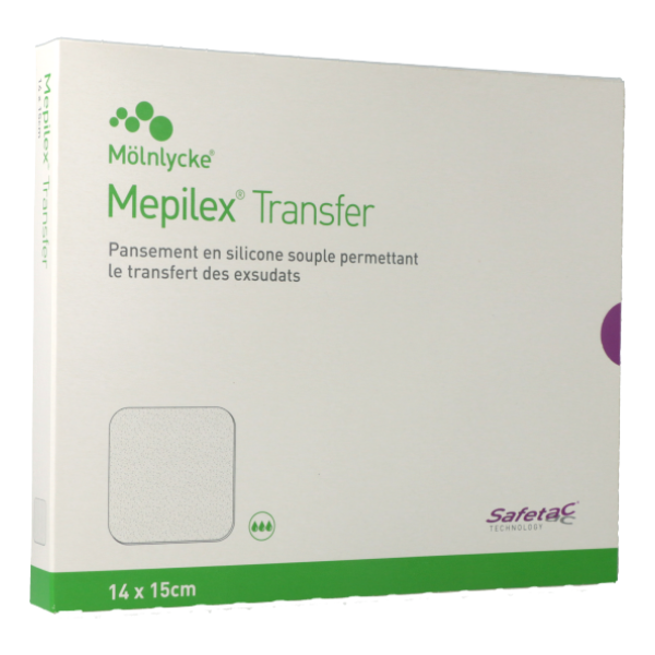 Mepilex Transfer 14x15cm (x10) - Pansement Silicone Souple