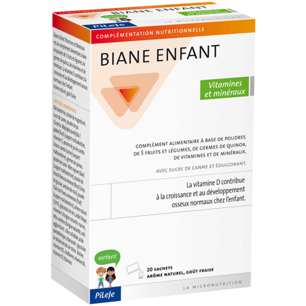 Complément Alimentaire Biane Enfant Vitamine & Minéraux Pileje - 20 Sachets