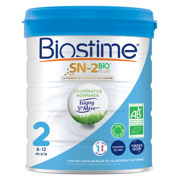 Lait bio 2 ème âge 6-12 mois - Biostime - 800 g