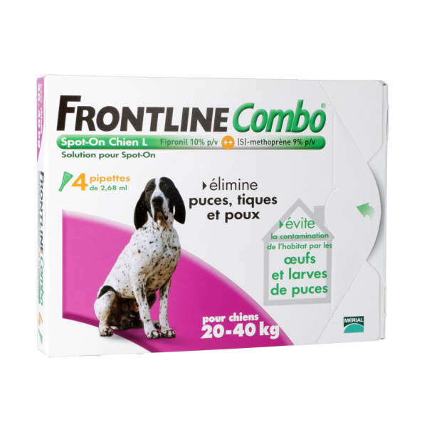 Frontline Combo Spot-on Pipettes pour chiens 20-40 kg - Taille L