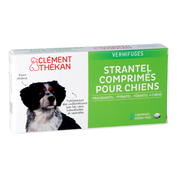 Vermifuges Strantel Chiens plus de 10 kg Clément Thékan - 2 comprimés