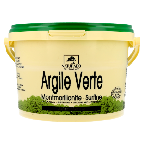 Argile Verte Montmorillonite Surfine Usages multiples Naturado - 2.5 kg