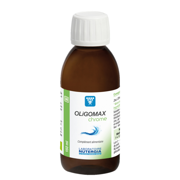OligoMax Chrome Oligoéléments Complément alimentaire Nutergia - 125 mL