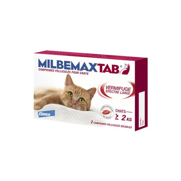 Milbemax Tab Chats Vermifuge de plus de 2 kg comprimés