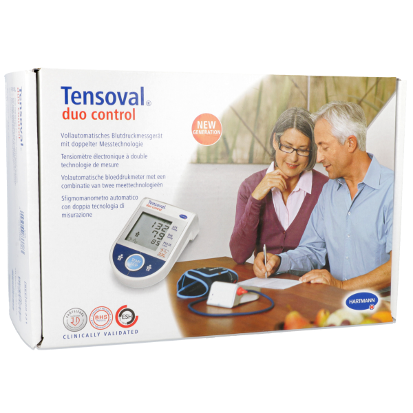 Tensiomètre électronique Tensoval Duo Control à double technologie de mesure Brassard Souple Hartman