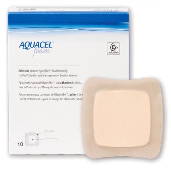 Aquacel Foam Adhesive 10x30 cm (x10) - Pansement Hydrocellulaire Siliconé Stérile HydroFiber
