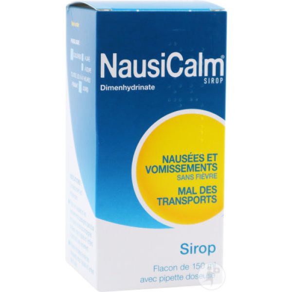 Nausicalm sirop anti nausée et vomissement sans fièvre mal des transports
