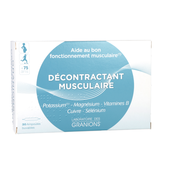 Granions Décontractant musculaire Oligothérapie 30 ampoules buvables