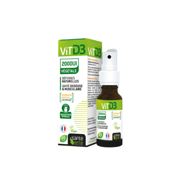 Vitamine D3 2000Ui Végétale Spray 20Ml Sante Verte
