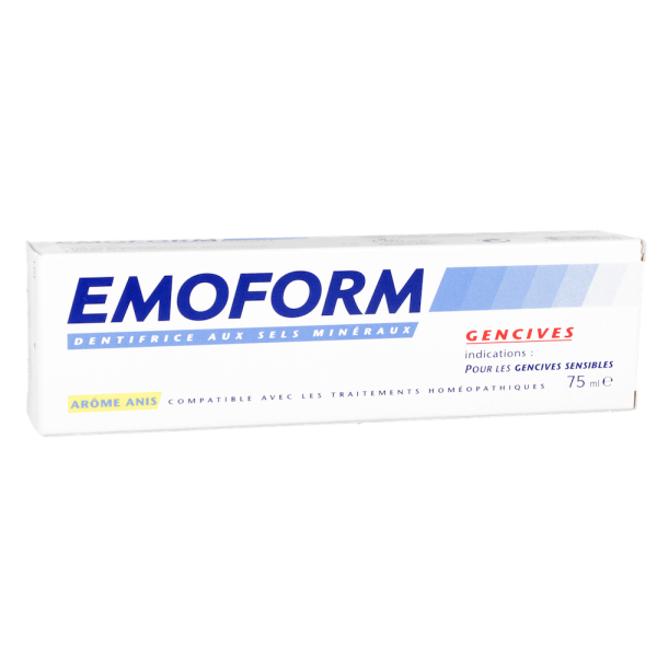 Dentifrice aux sels minéraux Gencives sensible goût Anis Emoform - 75 mL