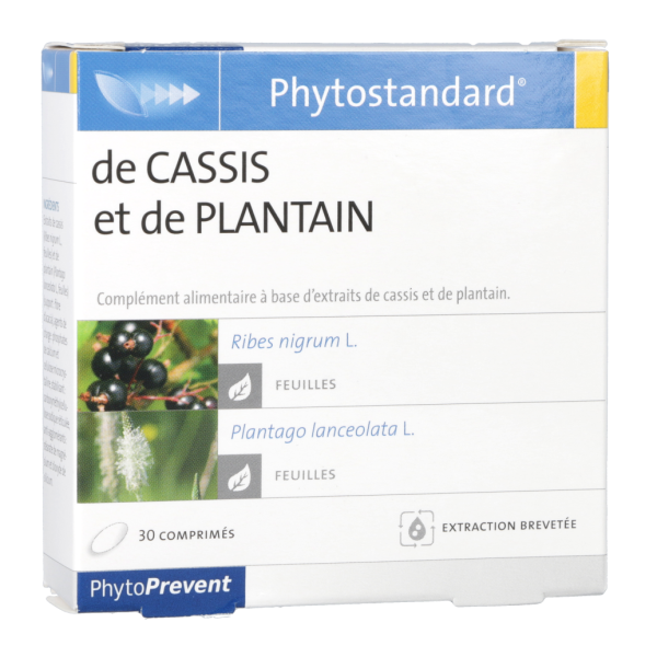 Phytostandard Cassis et Plantain Complément alimentaire Phytoprevent Pileje - 20 Gélules