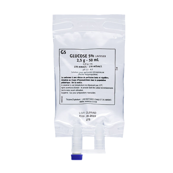 GLUCOSE 5% FRF SIS-SEBS50ML 1
