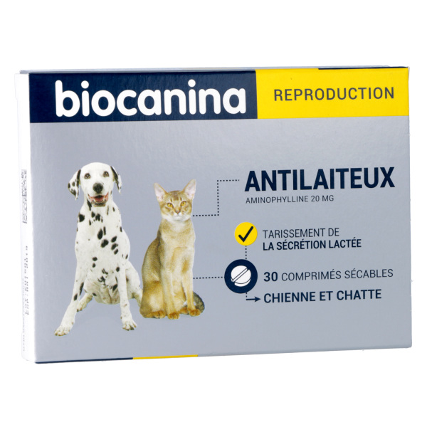 Antilaiteux reproduction pour chien et chat Biocanina - 30 comprimés