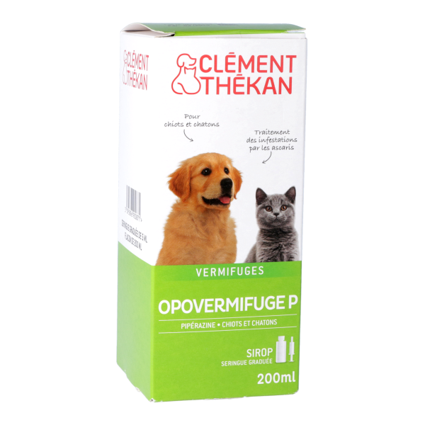 Vermifuges Opovermifuge Chiots et Chatons Sirop Clément Thékan - 200 ml