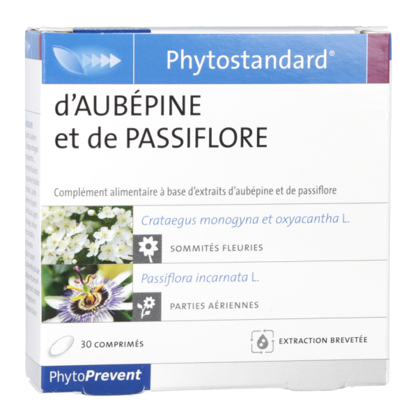 Phytostandard Aubépine et Passiflore Complément alimentaire Phytoprevent Pileje - 30 Comprimés