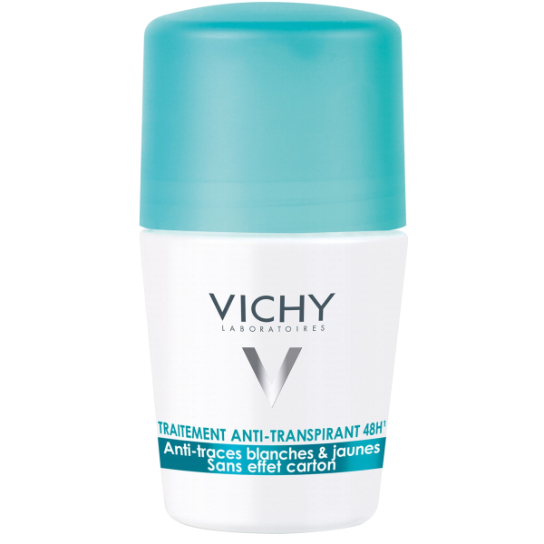Vichy Déodorant anti-transpirant anti-traces 48h Transpiration excessive roll-on 50 mL