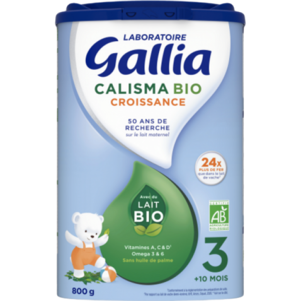 Gallia Calisma BIO croissance 800g - Lait infantile